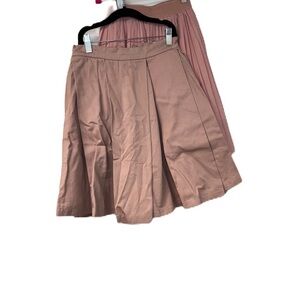 Girls Pink Knee-Length A-Line Skirt with Pleats bundle size 12